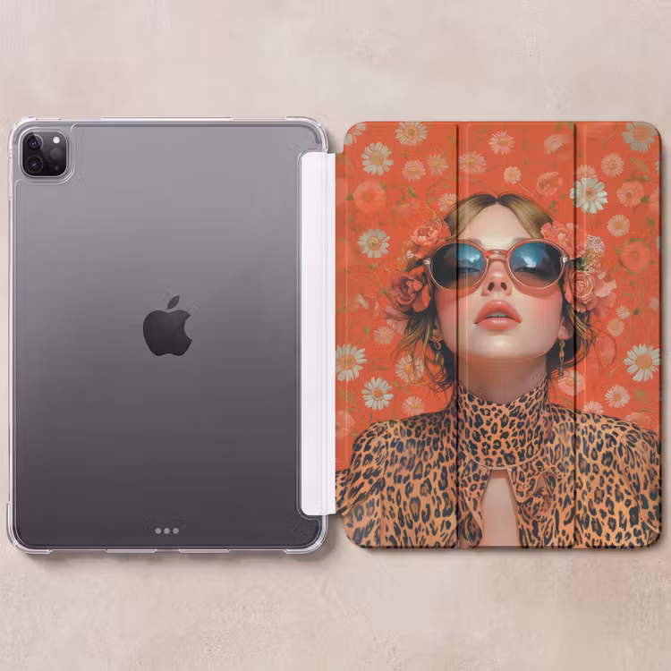 iPad-Hülle - Frau - Bunt - Tiermuster - Blumen — 6