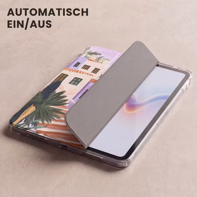 iPad-Hülle - Häuser - Minimalistisch - Palmen - Küstenlandschaft — 5
