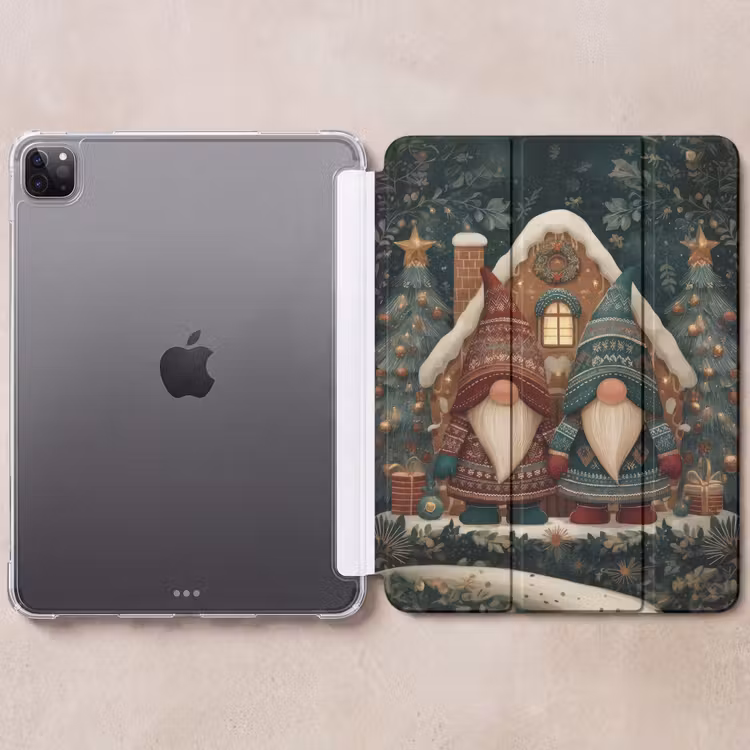 iPad-Hülle - Weihnachten - Wichtel - Lebkuchenhaus - Rot - Grün — 6