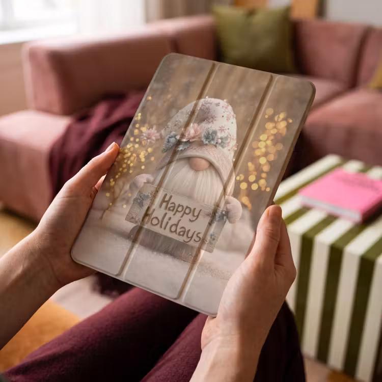 iPad-Hülle - Weihnachten - Wichtel - Teller - Bunt — 4