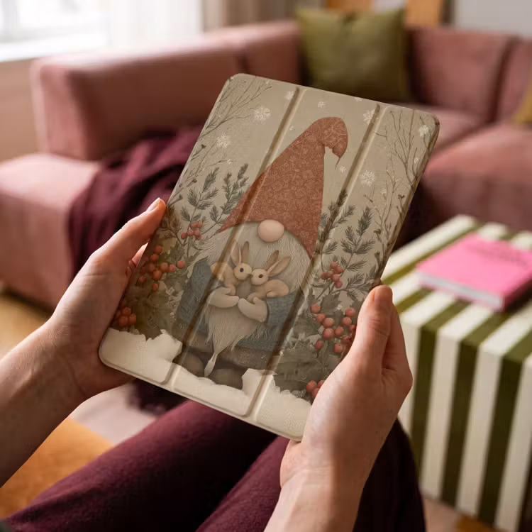 iPad-Hülle - Weihnachtswichtel - Hasen - Bunt — 4