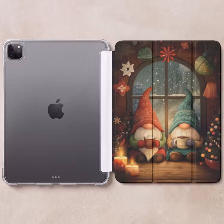 iPad-Hülle - Wichtel - Weihnachten - Fenster - Farbenfroh — 6