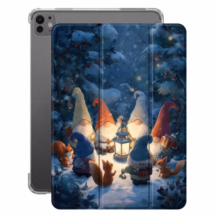 iPad-Hülle - Winter - Zwerge - Eichhörnchen - Mehrfarbig — 1