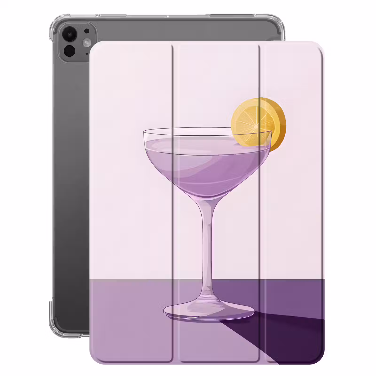 iPad-Hülle - Cocktail - Lila - Minimalistisch - Zitrone — 1