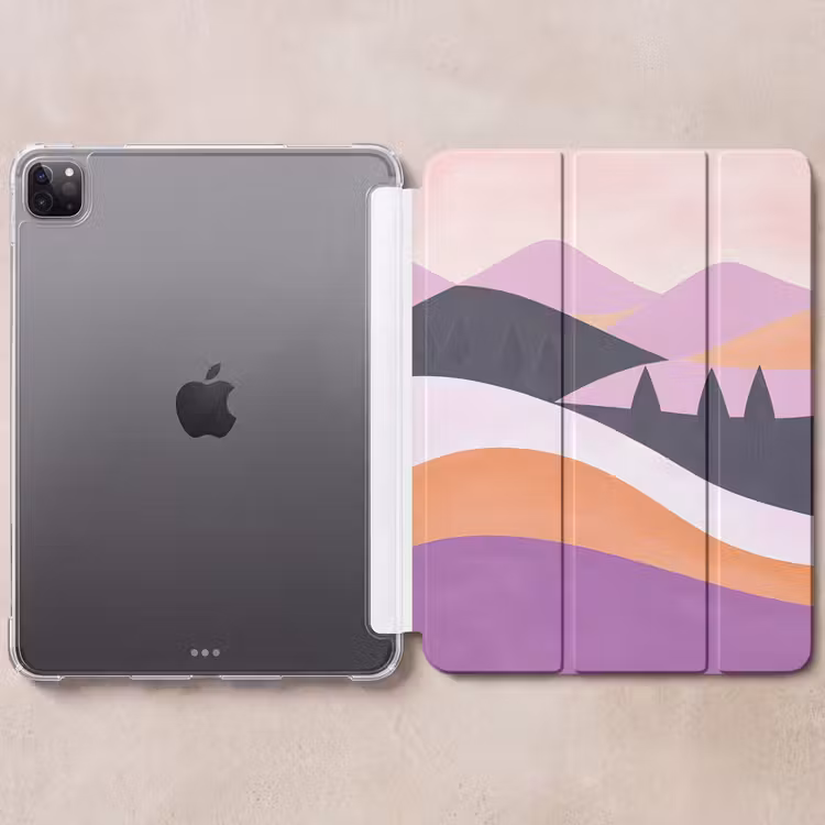 iPad-Hülle - Abstrakt - Hügel - Bäume - Grün — 6