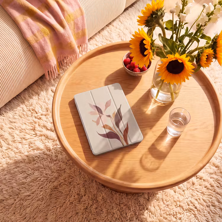 iPad-Hülle - Blumen - Blütenblätter - Minimalistisch - Rosa — 2