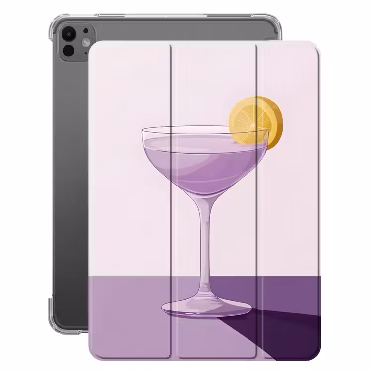 iPad-Hülle - Cocktail - Lila - Minimalistisch - Zitrone — 1