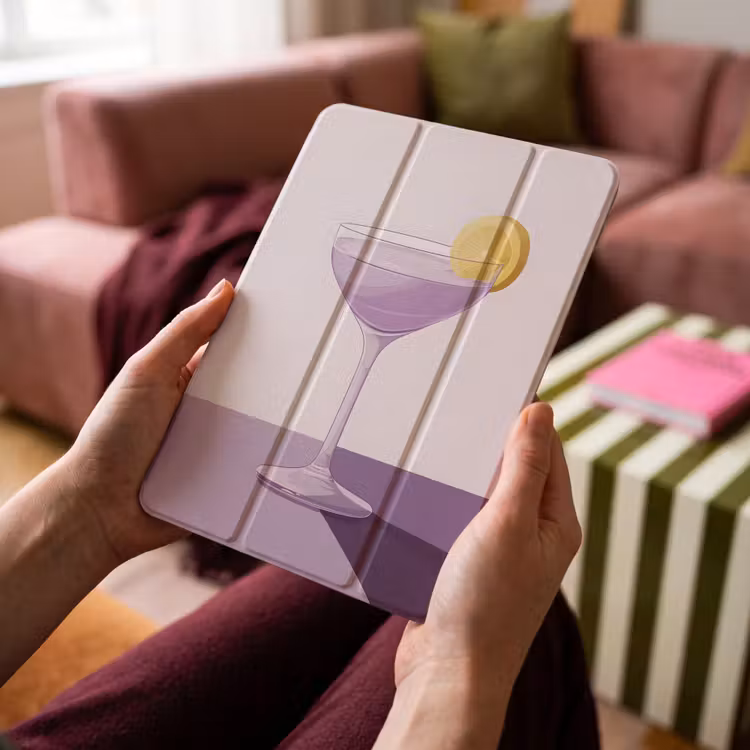 iPad-Hülle - Cocktail - Lila - Minimalistisch - Zitrone — 4