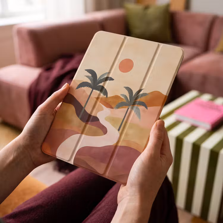 iPad-Hülle - Hügel - Palmen - Abstrakt — 4