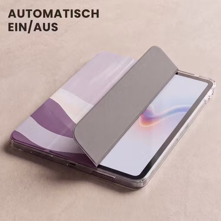 iPad-Hülle - Wellen - Hügel - Abstrakt - Lila — 5