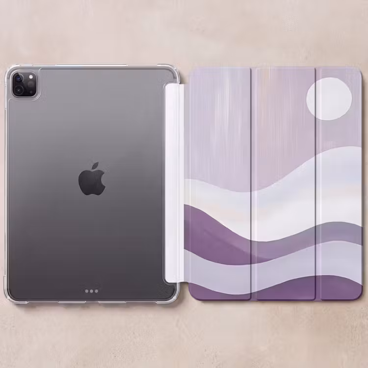 iPad-Hülle - Wellen - Hügel - Abstrakt - Lila — 6