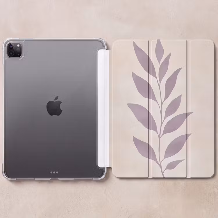 iPad-Hülle - Zweig - Blätter - Minimalistisch - Beige — 6