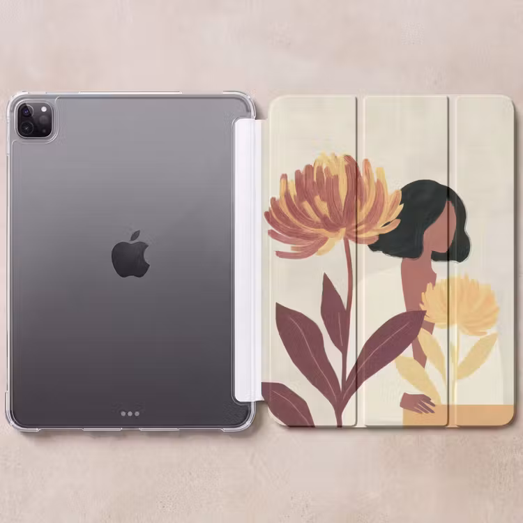 iPad-Hülle - Frau - Minimalistisch - Blume — 6