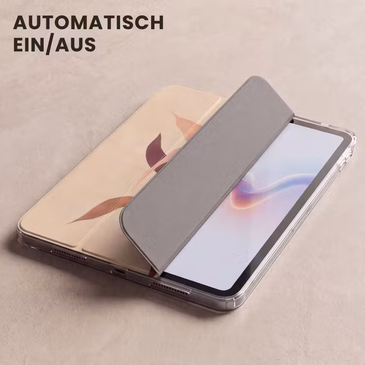 iPad-Hülle - Minimalistisch - Blume - Blätter - Beige — 5