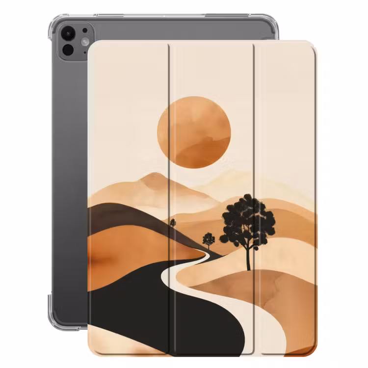 iPad-Hülle - Sonne - Hügel - Baum - Abstrakt — 1