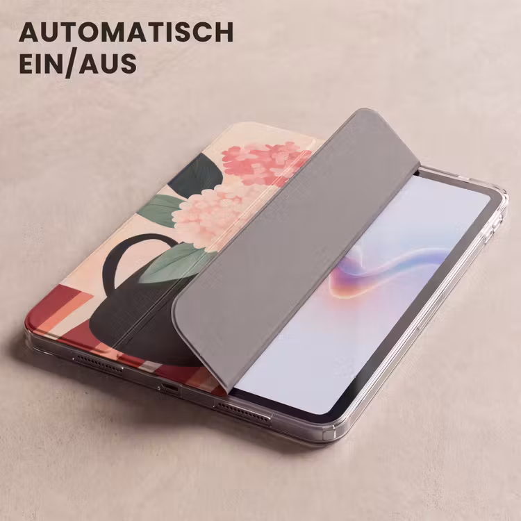 iPad-Hülle - Vase - Blumen - Schmetterling - Rot — 5
