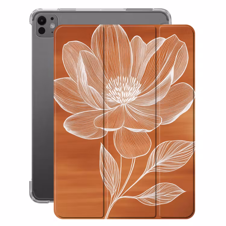 iPad-Hülle - Blume - Minimalistisch - Weiß — 1