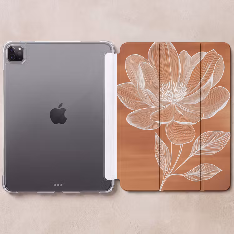 iPad-Hülle - Blume - Minimalistisch - Weiß — 6