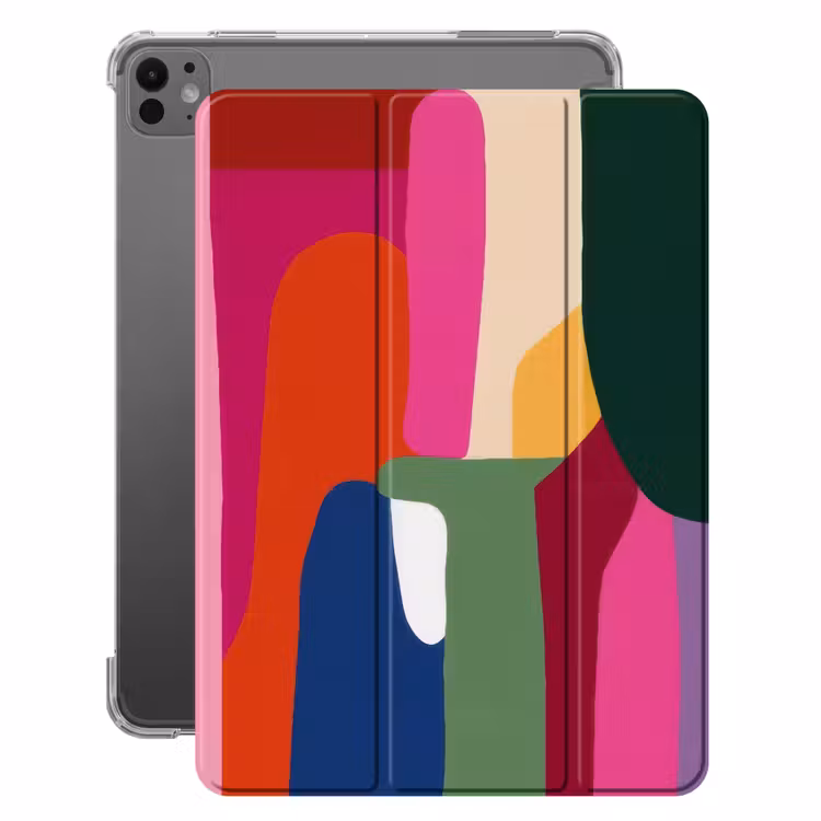 iPad-Hülle - Farbkästen - Gerade - Rund - Abstrakt — 1