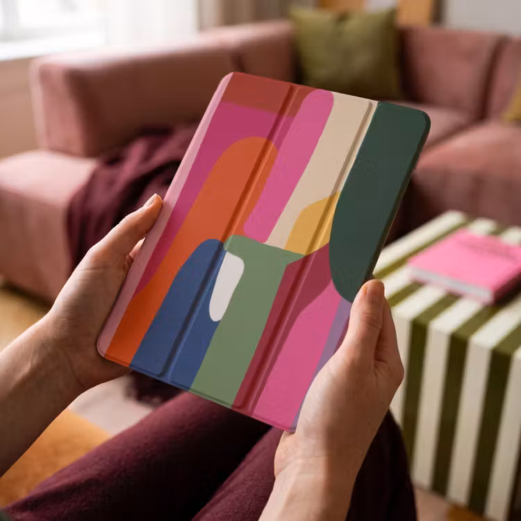 iPad-Hülle - Farbkästen - Gerade - Rund - Abstrakt — 4