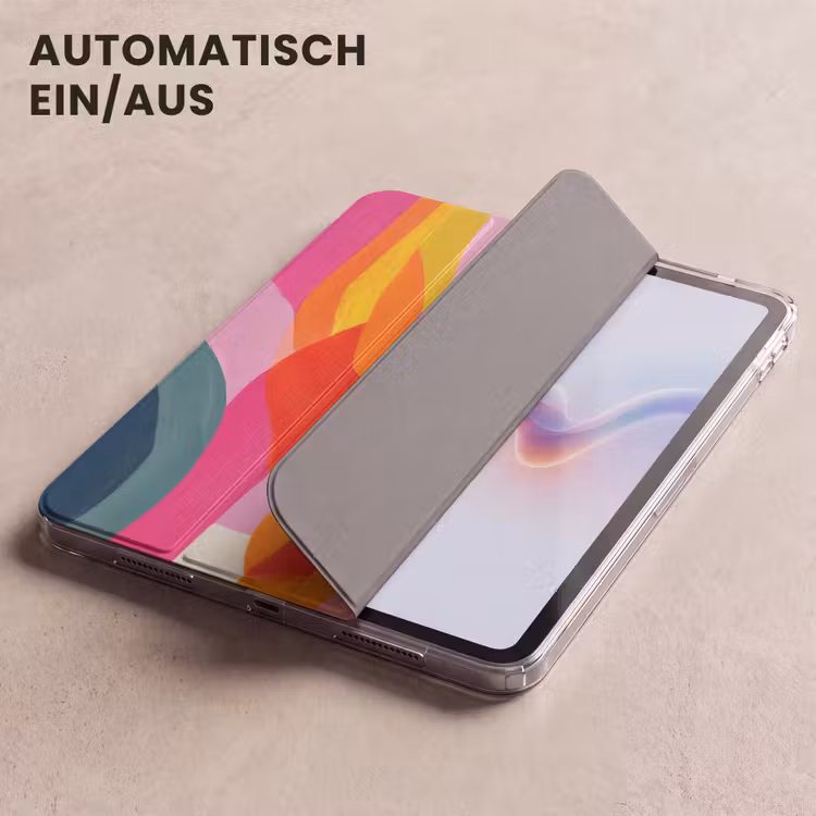 iPad-Hülle - Formen - Gewellt - Abstrakt - Hellrosa — 5