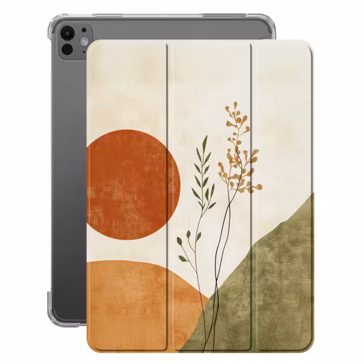 iPad-Hülle - Sonne - Abstrakt - Äste - Orange — 1
