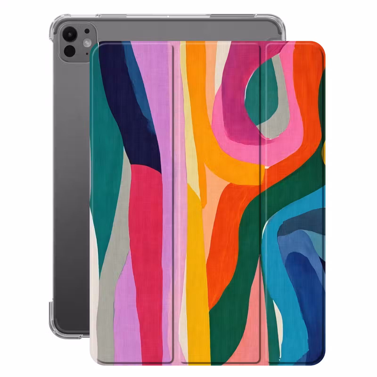 iPad-Hülle - Abstrakt - Bunt - Wellen - Linien — 1