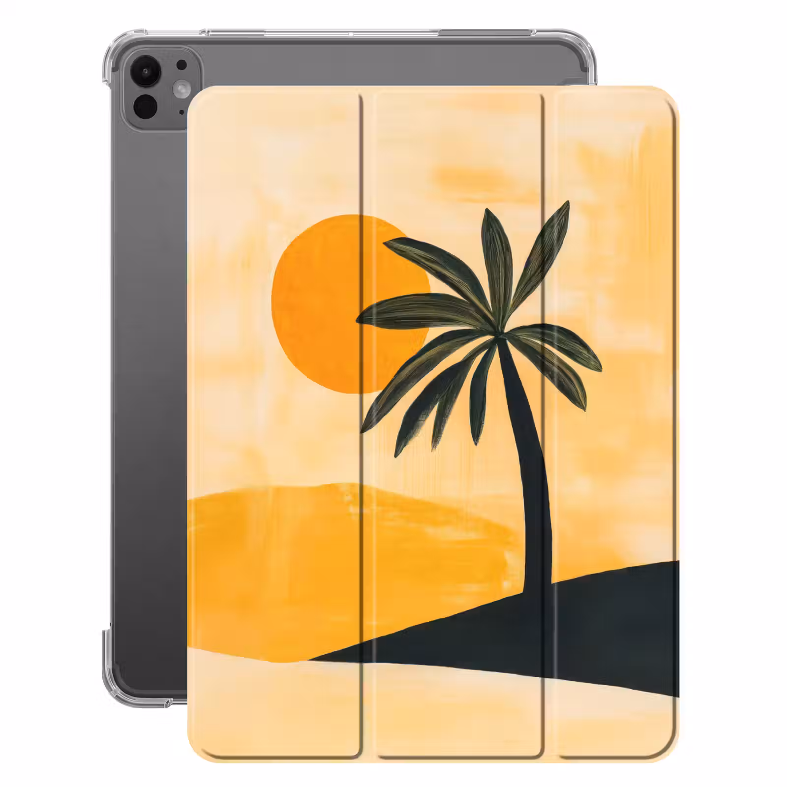 iPad-Hülle - Illustration - Palme - Sonne - Hügel — 1