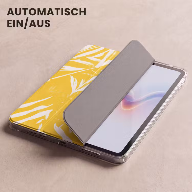 iPad-Hülle - Abstrakt - Blätter - Gelb - Pinselstriche — 5