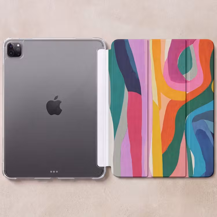 iPad-Hülle - Abstrakt - Bunt - Wellen - Linien — 6