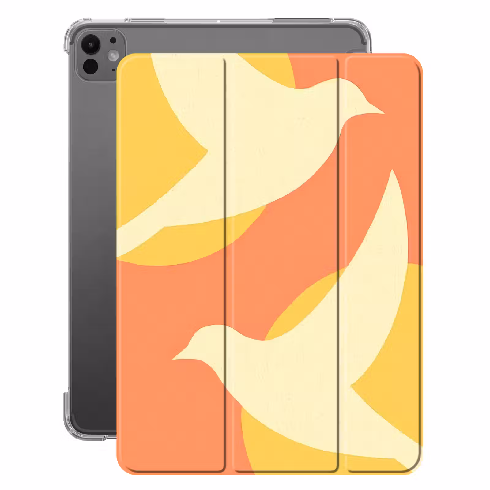 iPad-Hülle - Vögel - Kreise - Gelb — 1