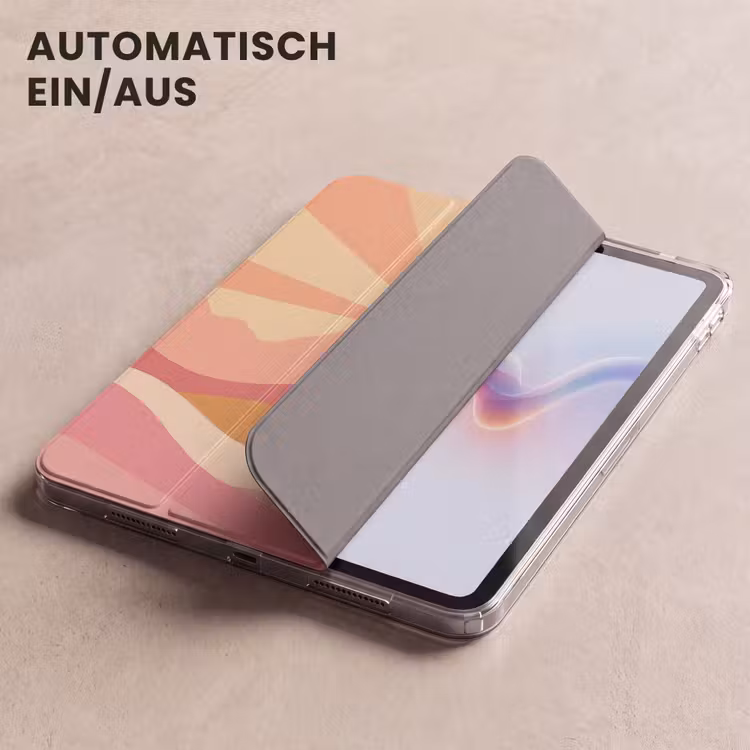 iPad-Hülle - Berge - Abstrakt - Sonnenstrahlen - Rosa — 5