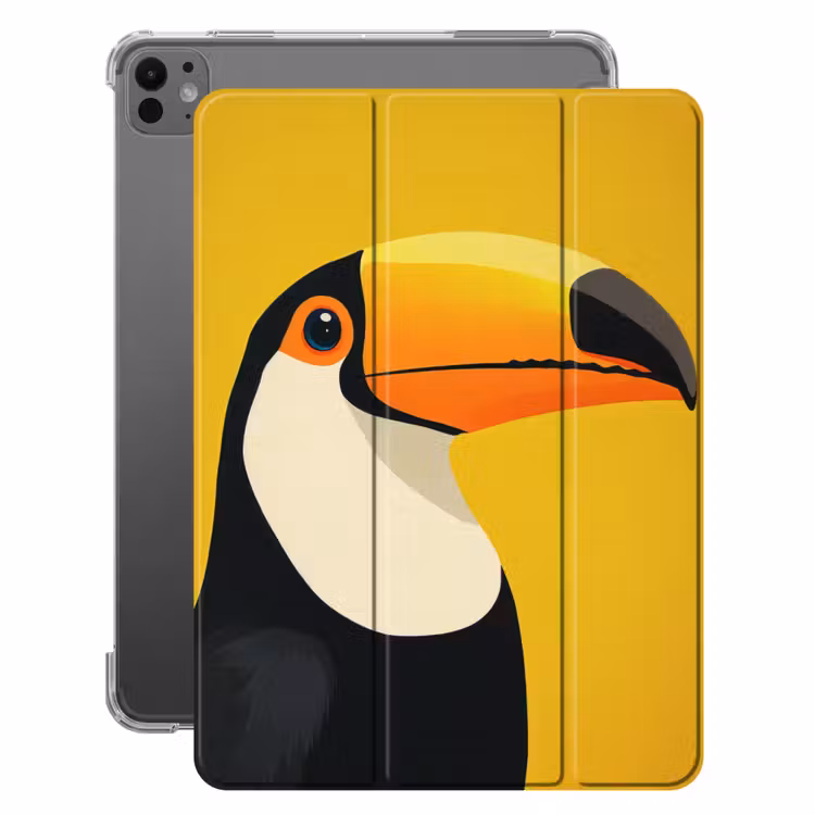 iPad-Hülle - Tukan - Minimalistisch - Schnabel - Orange — 1