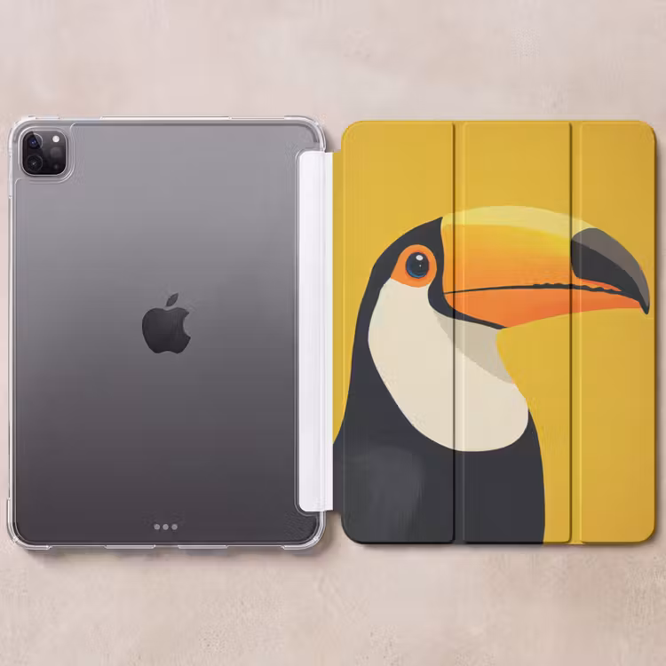 iPad-Hülle - Tukan - Minimalistisch - Schnabel - Orange — 6
