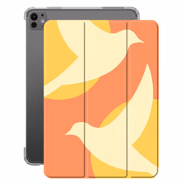 iPad-Hülle - Vögel - Kreise - Gelb — 1