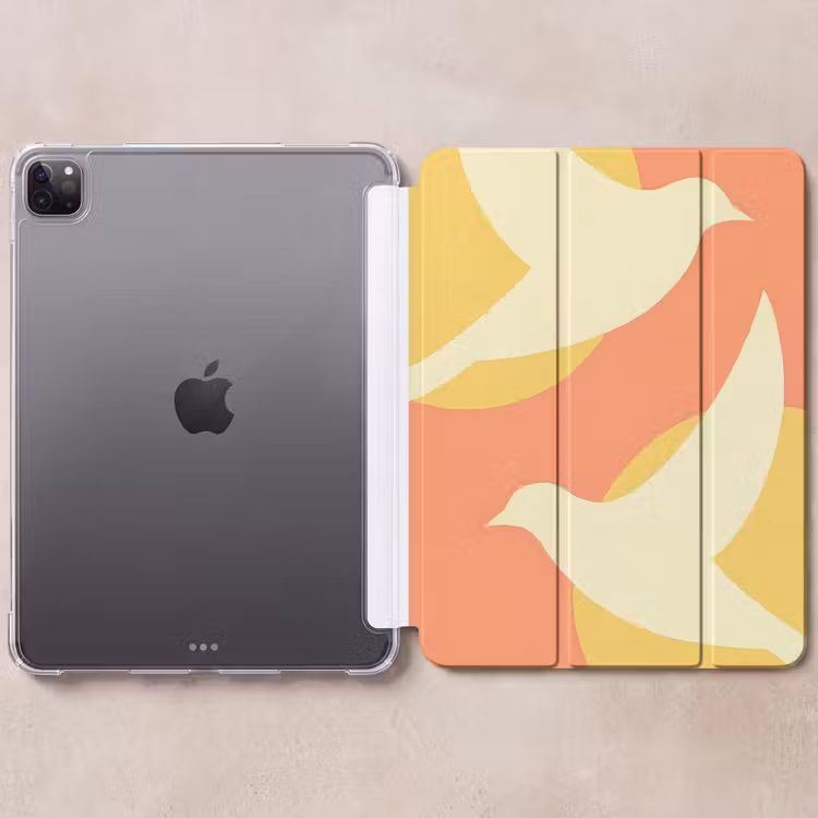 iPad-Hülle - Vögel - Kreise - Gelb — 6