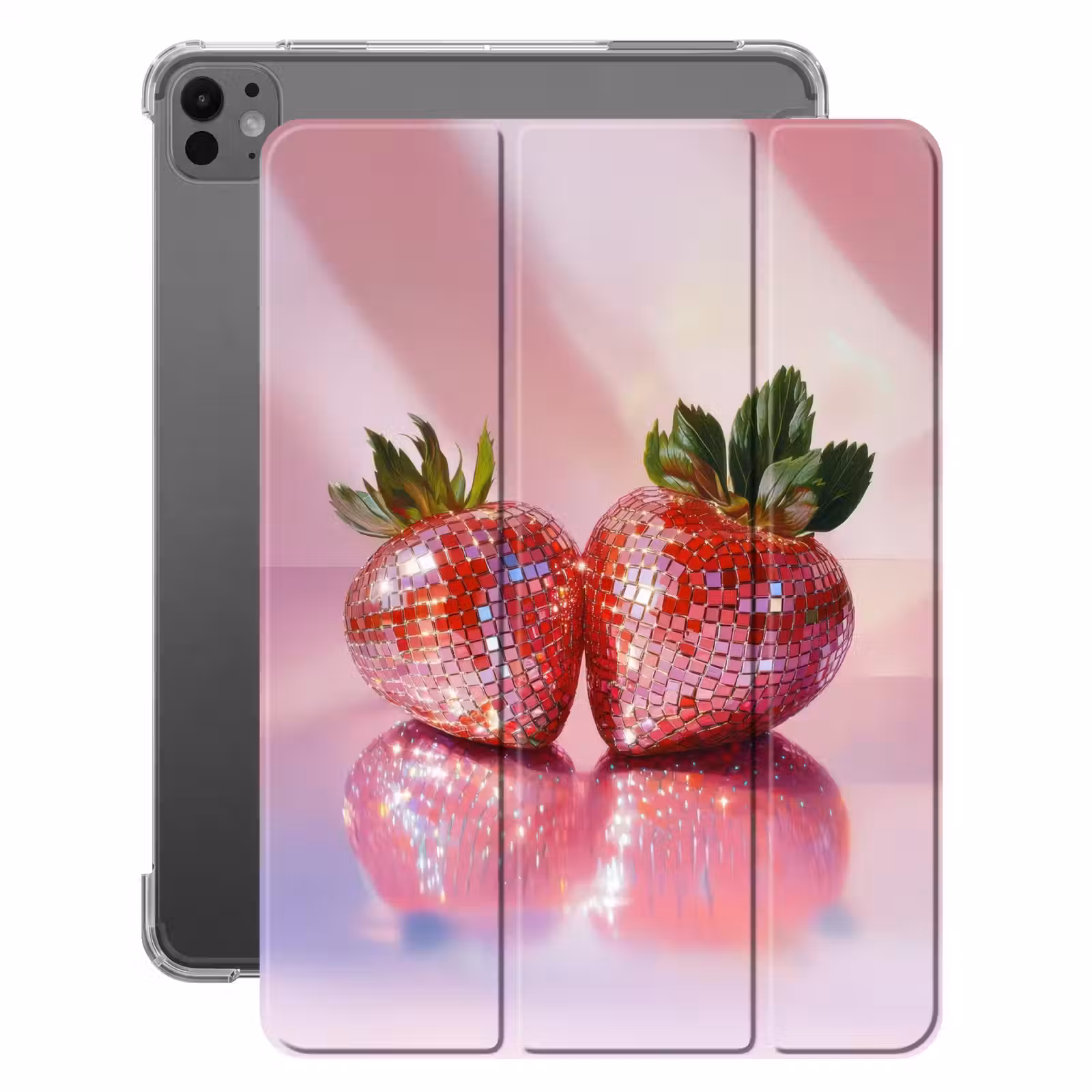 iPad-Hülle - Disco - Obst - Glitzer - Erdbeere — 1