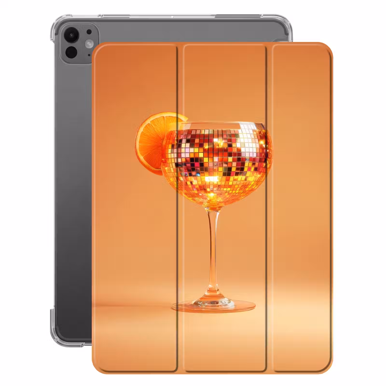 iPad-Hülle - Getränk - Orange - Glitzer - Disco — 1