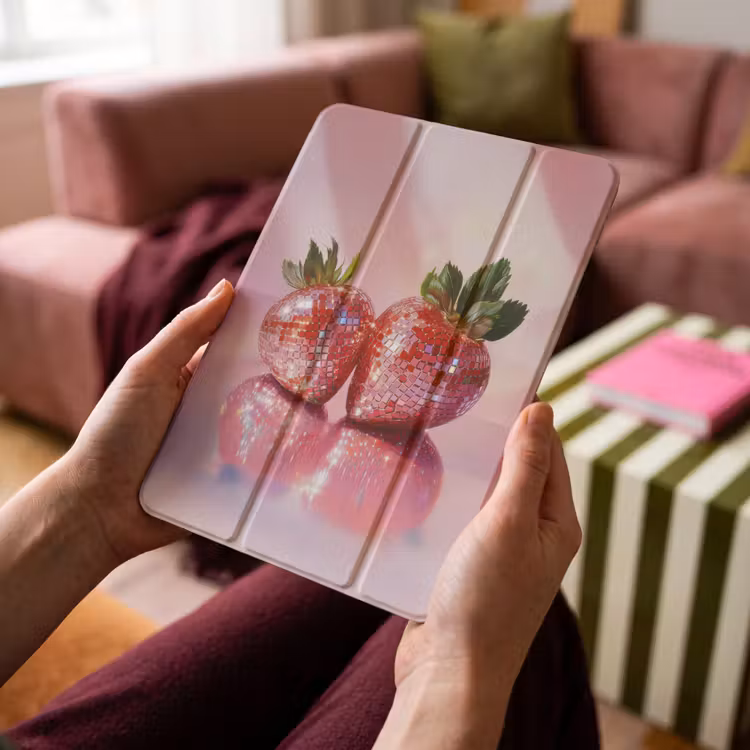 iPad-Hülle - Disco - Obst - Glitzer - Erdbeere — 4