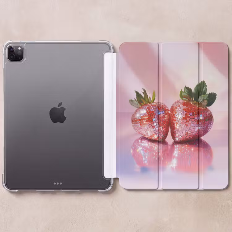 iPad-Hülle - Disco - Obst - Glitzer - Erdbeere — 6