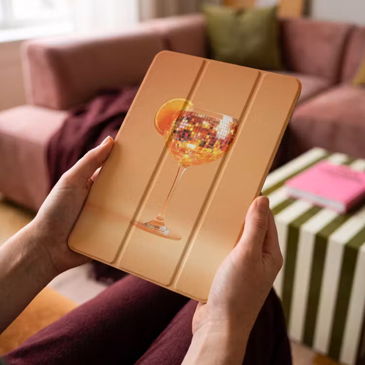 iPad-Hülle - Getränk - Orange - Glitzer - Disco — 4