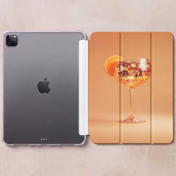 iPad-Hülle - Getränk - Orange - Glitzer - Disco — 6