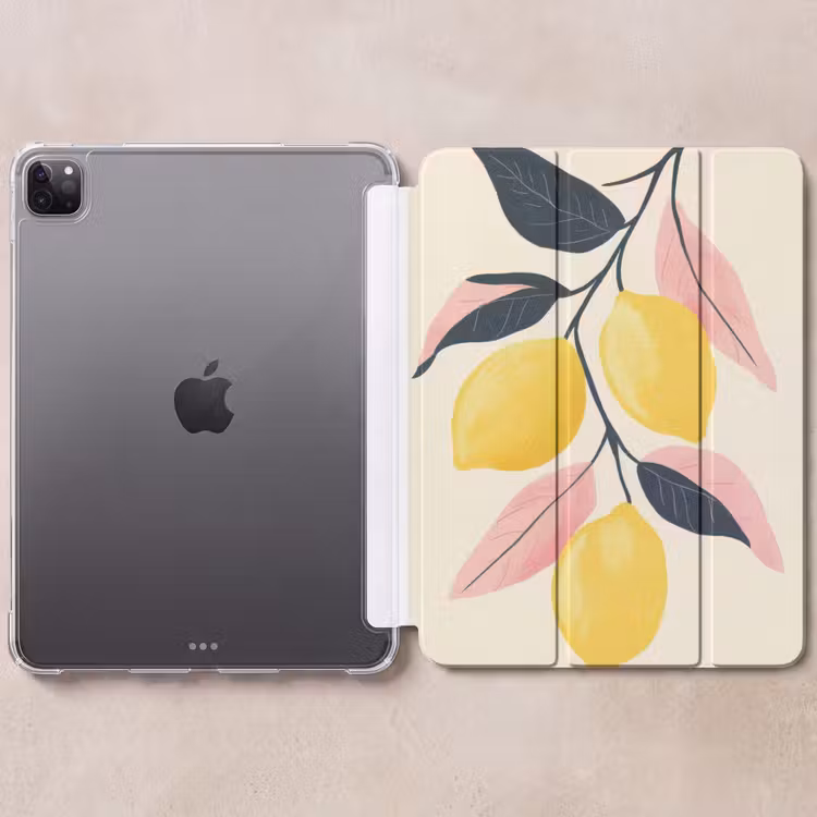 iPad-Hülle - Zitronen - Leuchtend gelb - Zweig - Blätter — 6