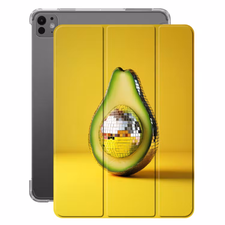 iPad-Hülle - Avocado - Discokugel - Gelb - Glitzer — 1
