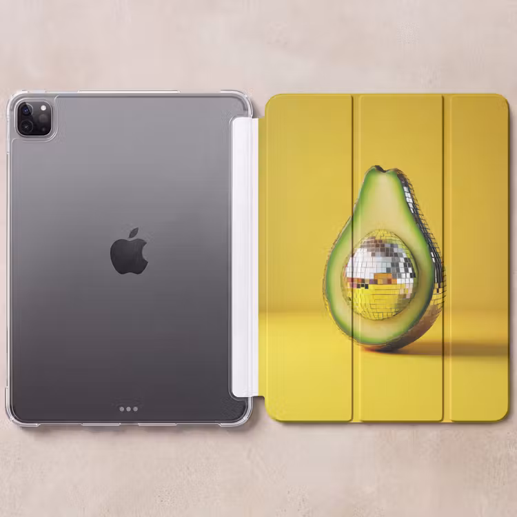 iPad-Hülle - Avocado - Discokugel - Gelb - Glitzer — 6