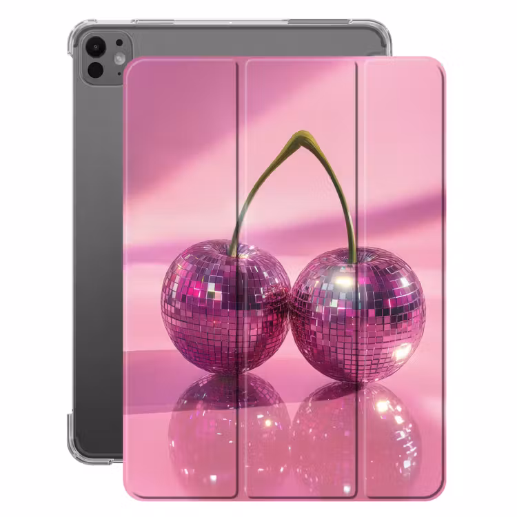 iPad-Hülle - Glitzer - Discokugel - Rosa - Kirsche — 1