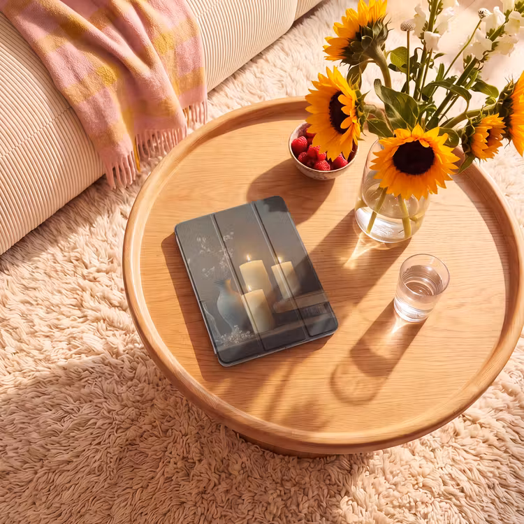 iPad-Hülle - Kerzen - Stilleben - Rustikal - Bücher — 2