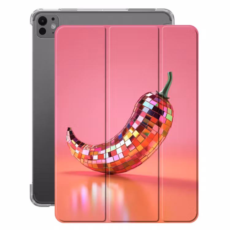 iPad-Hülle - Paprika - Disco - Rot - Glitzer — 1