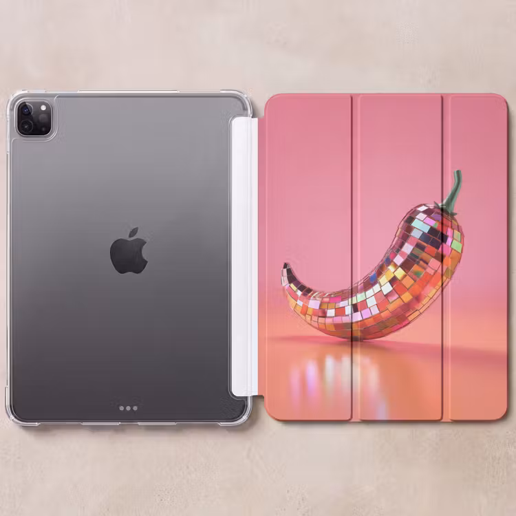 iPad-Hülle - Paprika - Disco - Rot - Glitzer — 6