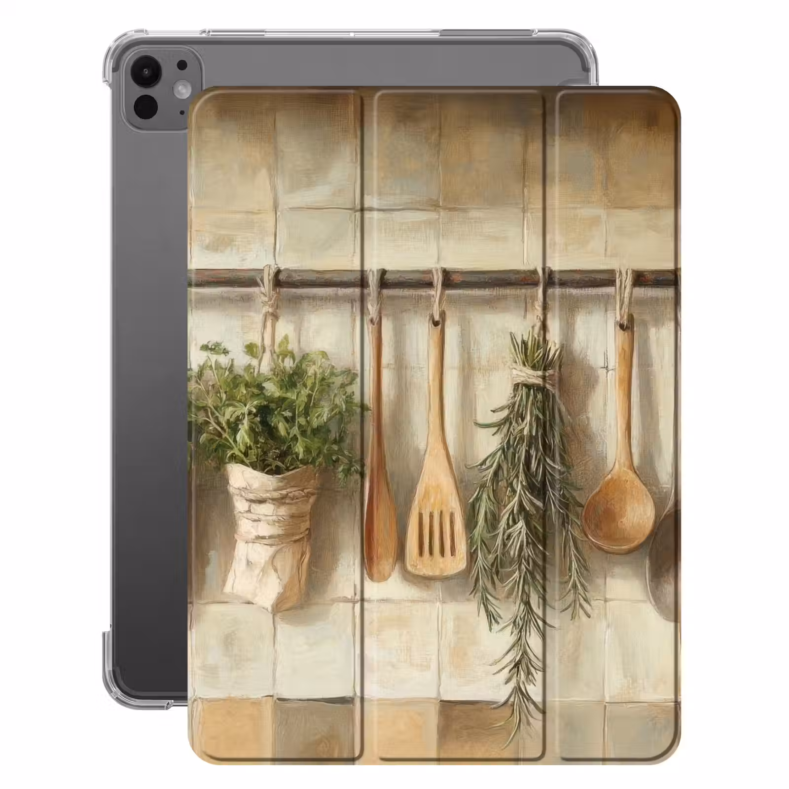 iPad-Hülle - Holz - Küchengeräte - Stilleben - Kacheln — 1